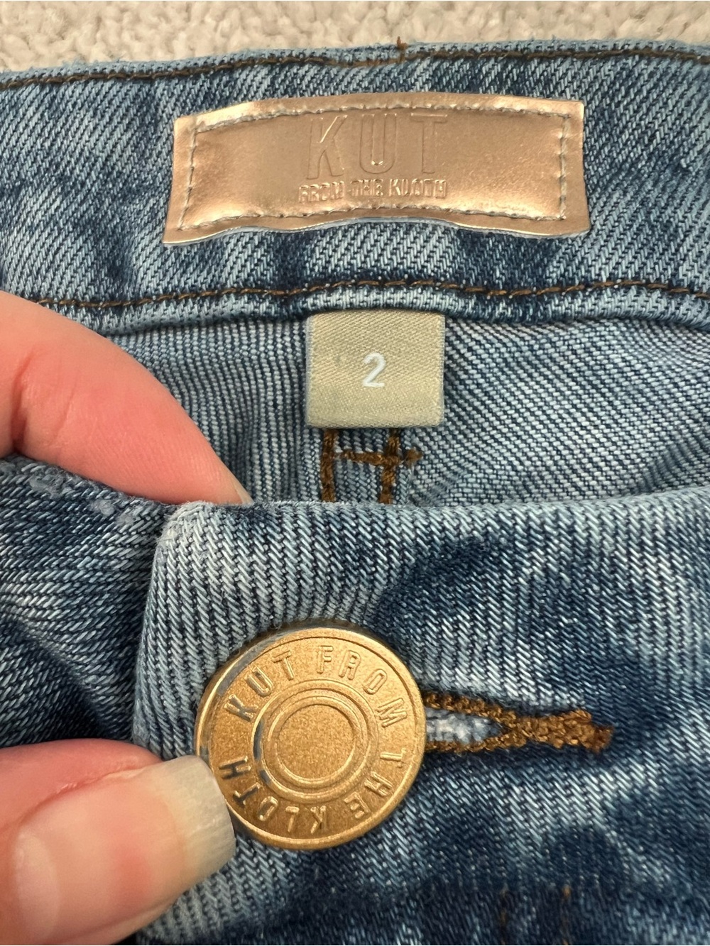 Kut from the Kloth Wide Leg Jeans in Medium Blue Wash - Picture 4 of 6